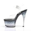 Pleaser - ASPIRE608STD Sandale à bride à la cheville, Pole dance chaussures - Chaussures de pole dance - Noir/Blanc Product image